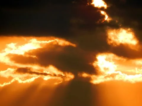 Beautiful sunset in the sky Stock Photos