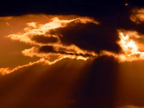 Beautiful sunset in the sky Stock Photos