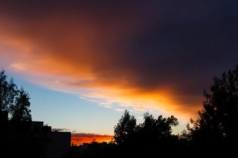 Beautiful sunset sky Stock Photos