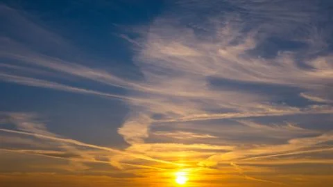 Beautiful sunset in the sky Stock Photos