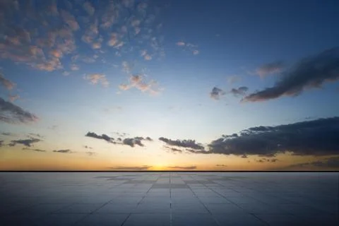 Beautiful sunset sky . Stock Photos