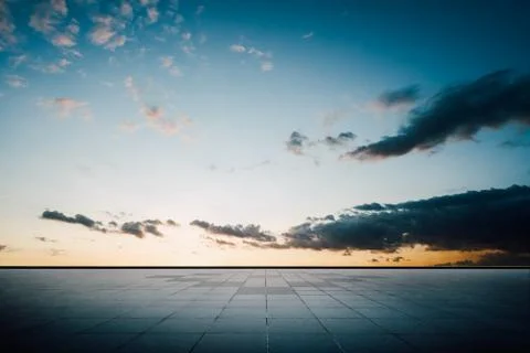 Beautiful sunset sky . Stock Photos
