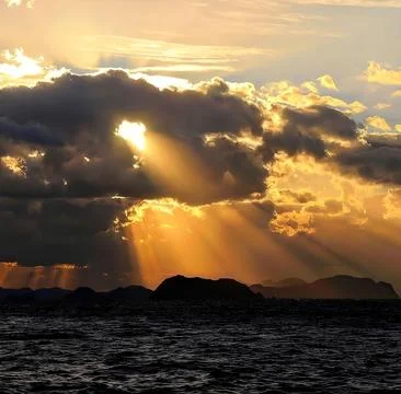 Beautiful sunset sky Stock Photos