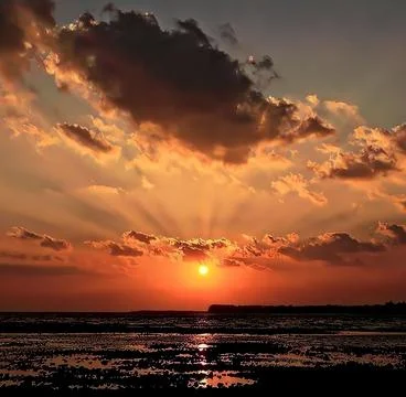 Beautiful sunset sky Stock Photos