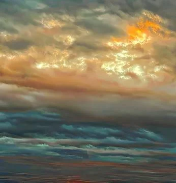Beautiful sunset sky Stock Photos