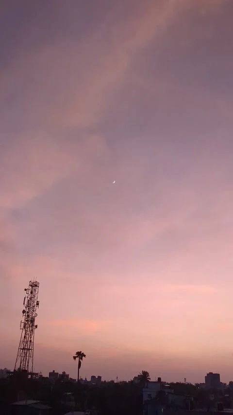 Beautiful Sunset Sky Soft 스톡 동영상 320095725