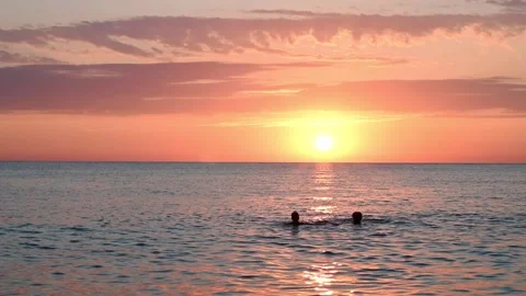 Beautiful sunset sky with the sun through the clouds Stock Footage 247134587