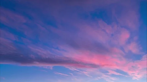 Beautiful sunset sky, time lapse, video Stock Footage 70397252