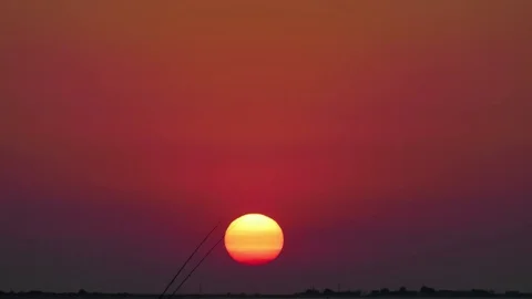 Beautiful sunset sky, time lapse, video Stock Footage 78024826