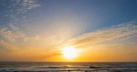 Beautiful sunset sky time lapse over the ocean Stock Footage 117572648