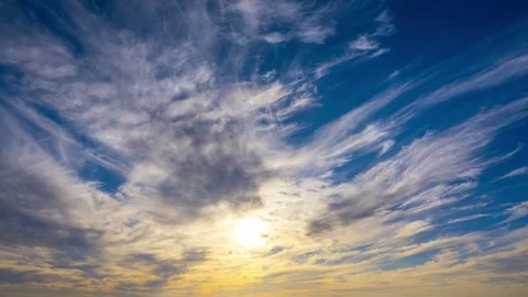 Beautiful sunset in the sky. timelapse 스톡 동영상 84193285