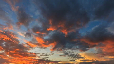 Beautiful Sunset Skyscape 4K Time Lapse Stock Footage 68525993