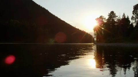 A Beautiful Sunset Snake River Teton National Park Wyoming Background 4K 库存影片 101354902