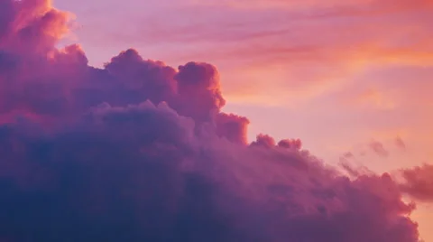 Beautiful Sunset. Sun comes down and Clouds fill the Screen. 4k 4096x2304. Stock Footage 41291522