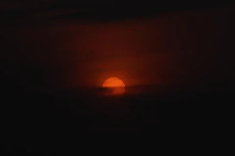 A beautiful sunset with sun Stock Photos