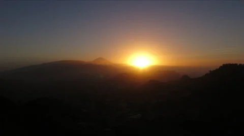 Beautiful sunset in Tenerife Stock Footage 34123310