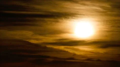 Beautiful Sunset Through the Clouds Foto stock