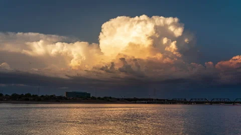 Beautiful Sunset Thunderstorm Time Lapse Видео 152752769