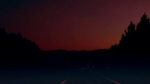 Beautiful sunset time laps POV Stockbeeldmateriaal 81099217