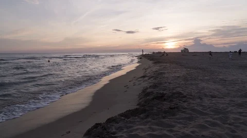Beautiful Sunset Time-Lapse On Beach Vídeo Stock 97752437