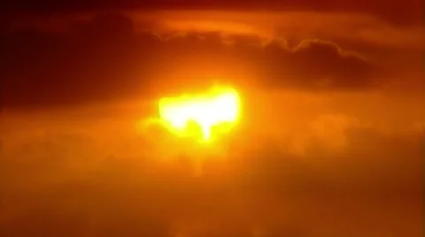 Beautiful Sunset Time-Lapse close up (Sunrise if inverted) Stock Footage 55403617