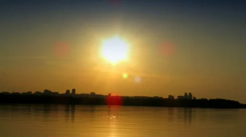 Beautiful sunset. time lapse. Stock Footage 700944