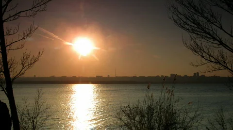 Beautiful sunset. time lapse. Stock Footage 711218