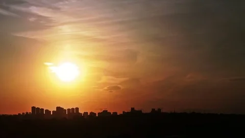 Beautiful sunset, time lapse Stock-Footage 76859127