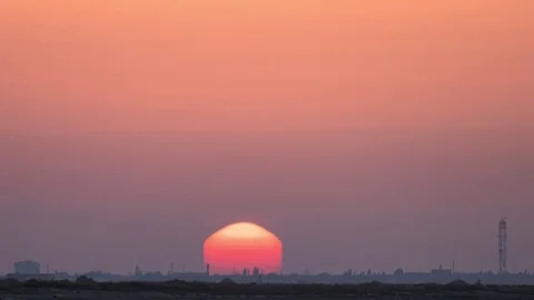 Beautiful sunset, time lapse Video stock 77484595