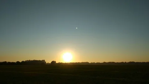 Beautiful sunset, time-lapse Stock Footage 96538011