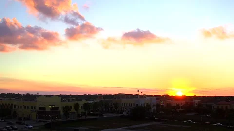 Beautiful Sunset Time lapse (HD) Stock Footage 46092466