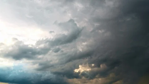 Beautiful sunset, time-lapse, stormy clouds 4k Stock-Footage 87199714