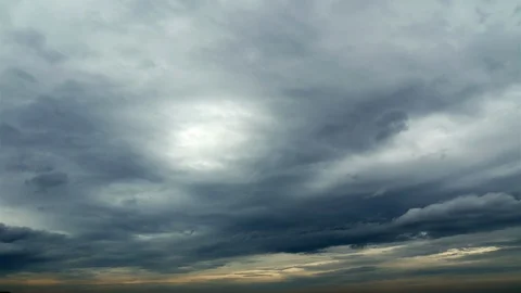 Beautiful sunset, time-lapse, stormy clouds 4k Stock-Footage 87200430