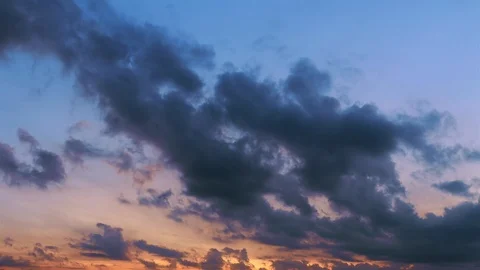 Beautiful sunset, time-lapse, stormy clouds 4k Stock-Footage 87201925
