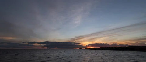 Beautiful sunset timelapse at beach. Stock Footage 156841789