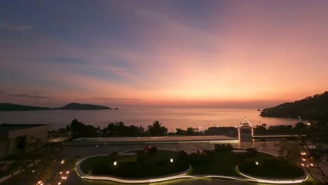 Beautiful sunset timelapse at the beach Stock Footage 194384805