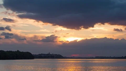 Beautiful sunset timelapse. Stock Footage 76925134