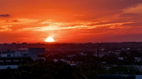 Beautiful Sunset Timelapse Stock Footage 94449477