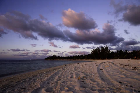Beautiful sunset timelapse on Le Morne Barbant in Mauritius H265-444 6K 29.97 Stock Footage 320360093
