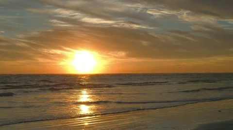 Beautiful Sunset Timelapse - Siesta Key Beach, Florida 库存影片 18154831