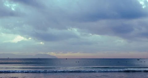 Beautiful Sunset in the Tropics on the Backdrop of the Ocean. Concept Nature Video stock 107530647