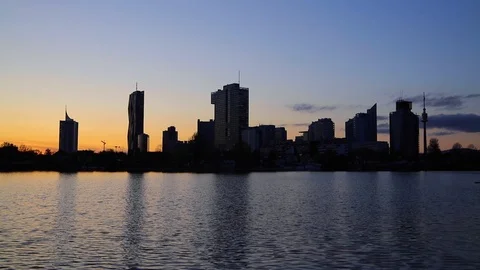 Beautiful sunset in Vienna Video stock 120072315