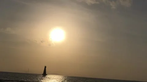 Beautiful sunset view on the coast Stock Footage 279236023