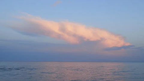Beautiful sunset view on Lake Issyk Kul Kyrgyzstan Stock Footage 247913772
