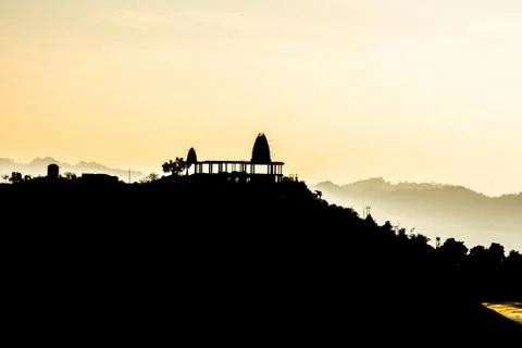 Beautiful Sunset view from mata Vaishnodevi darbar katra Jammu Stock Photos