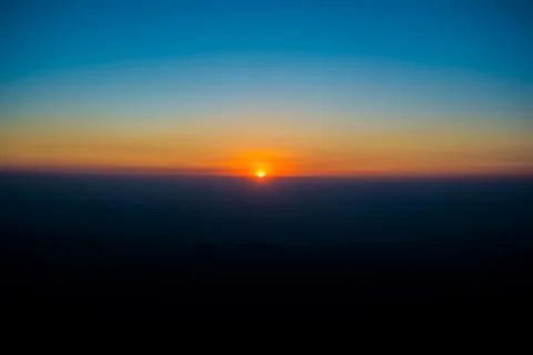 Beautiful Sunset view from mata Vaishnodevi darbar katra Jammu Stock Photos