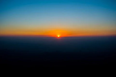 Beautiful Sunset view from mata Vaishnodevi darbar katra Jammu Stock Photos
