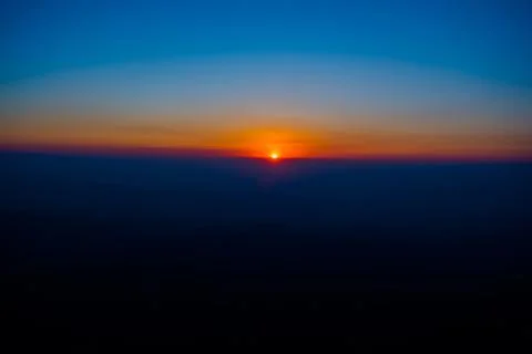 Beautiful Sunset view from mata Vaishnodevi darbar katra Jammu Stock Photos
