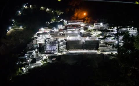Beautiful Sunset view from mata Vaishnodevi darbar katra Jammu Stock Photos