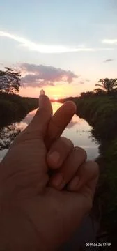 Beautiful sunset view 스톡 사진